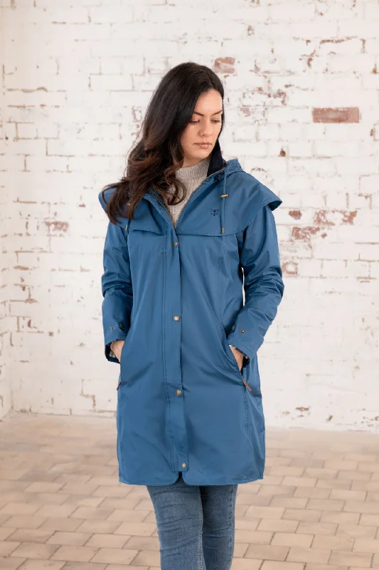 Outrider 3/4 Length Waterproof Raincoat - Deep Sea